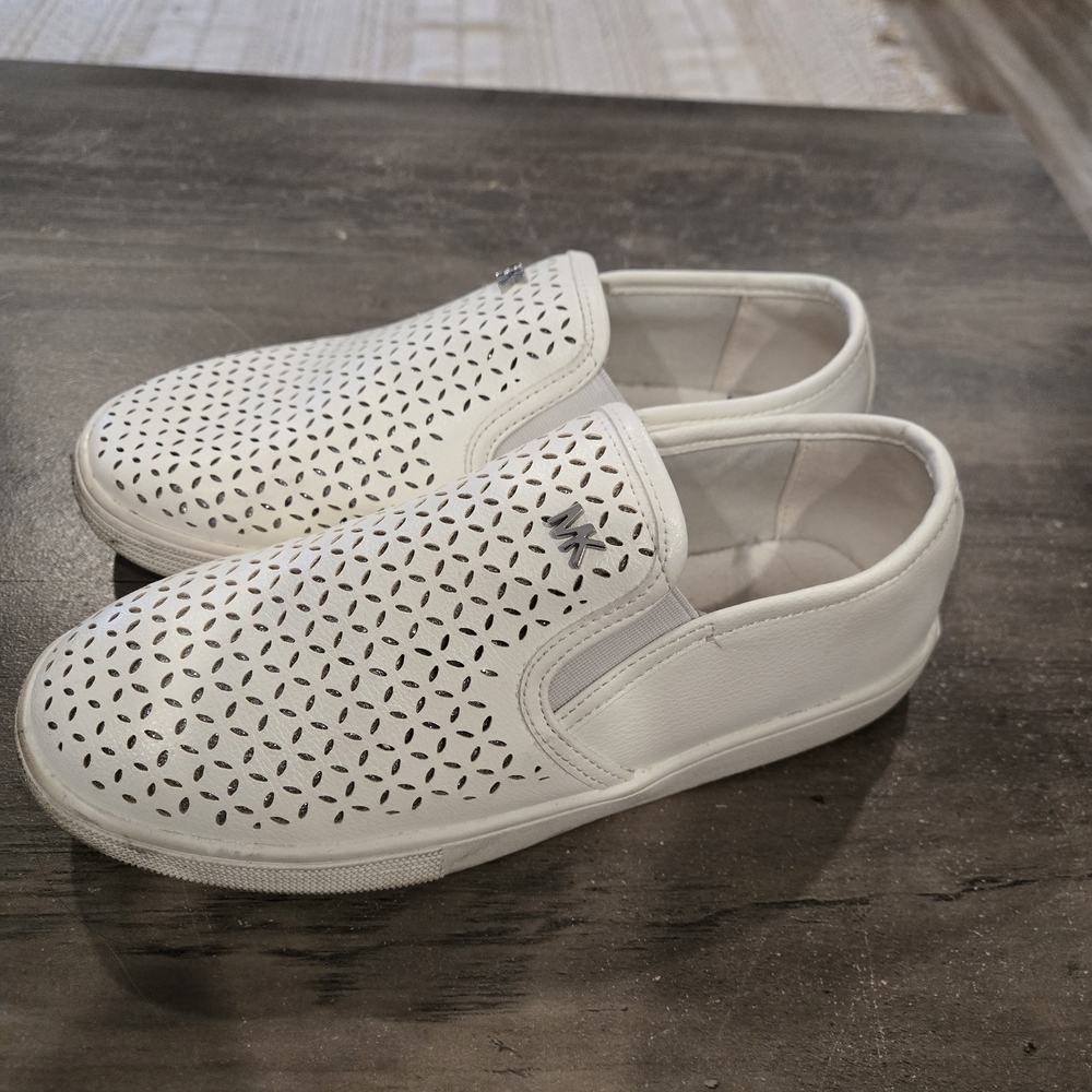 Michael Kors White Kids Slip-On Shoes